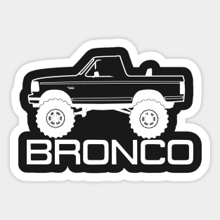 1992-1996 Ford Bronco Side Topless White Print Sticker